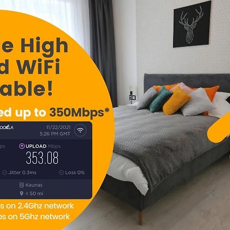 קובנה Comfy 2 Room Apartment - Free Parking - 350Mbps Wifi - Netflix מראה חיצוני תמונה