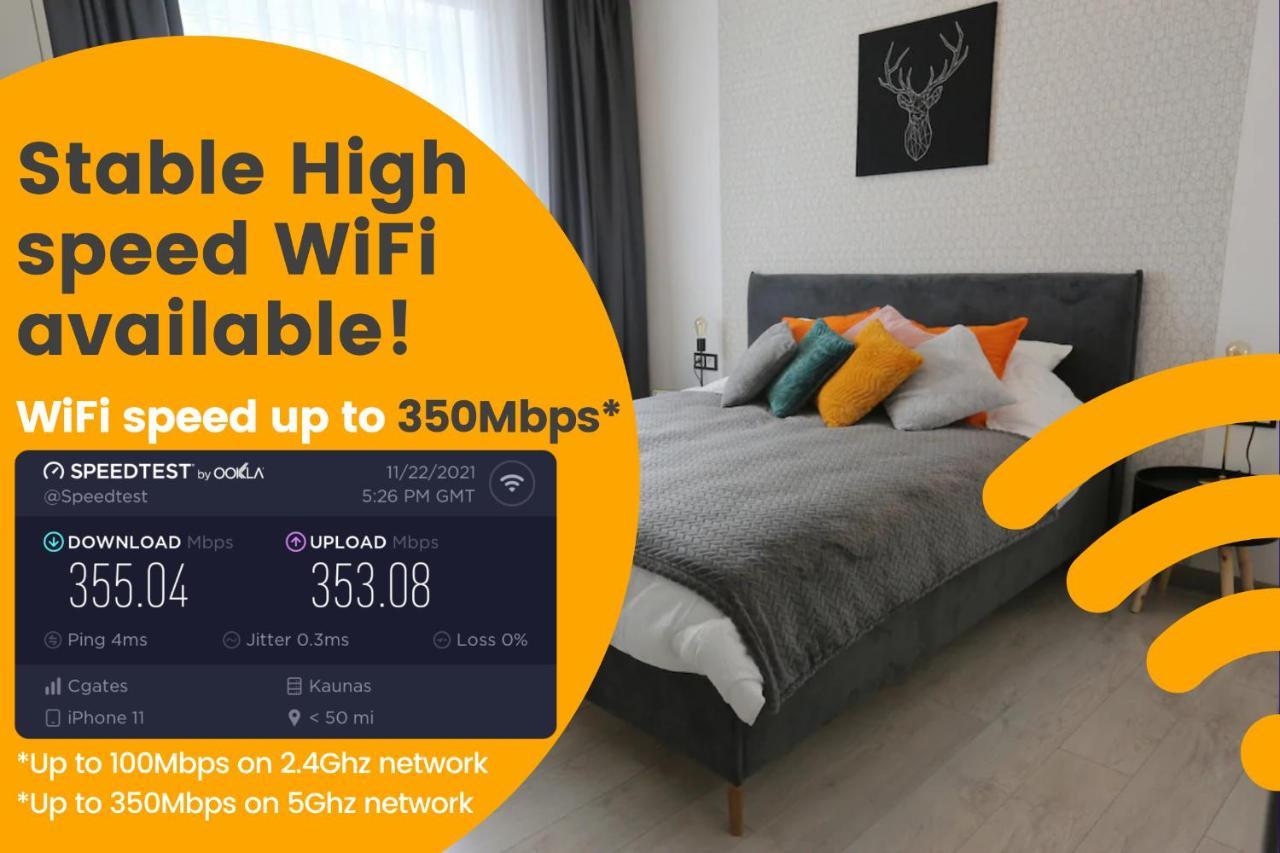 קובנה Comfy 2 Room Apartment - Free Parking - 350Mbps Wifi - Netflix מראה חיצוני תמונה